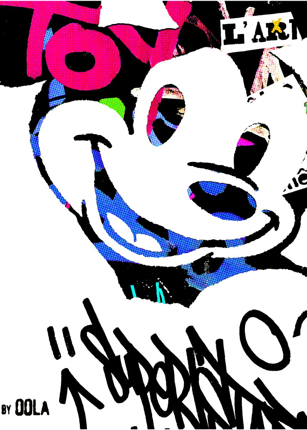 Mickey, comic, cartoon, graffiti